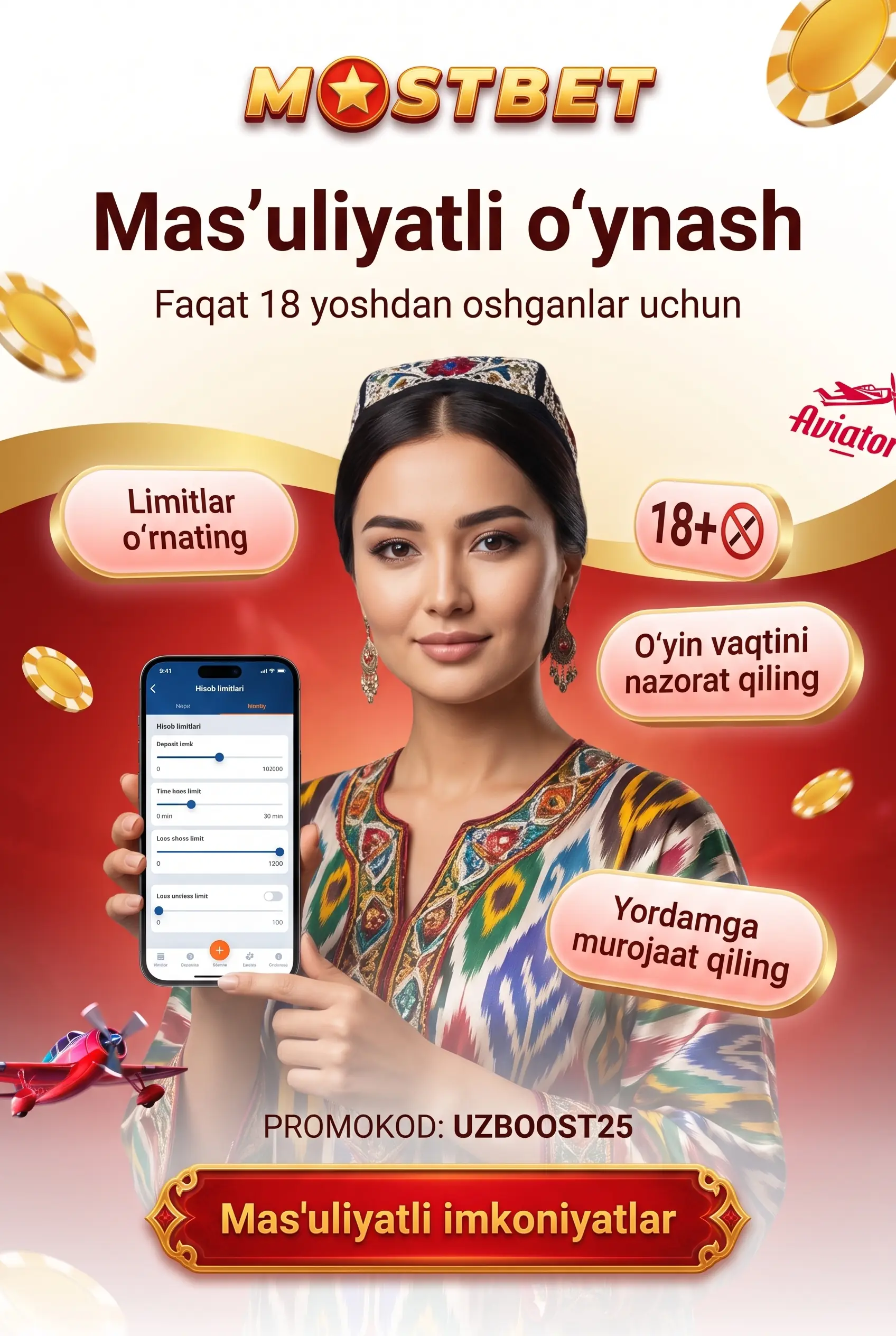Mas'uliyatli o'yin va 18+ ogohlantirishi