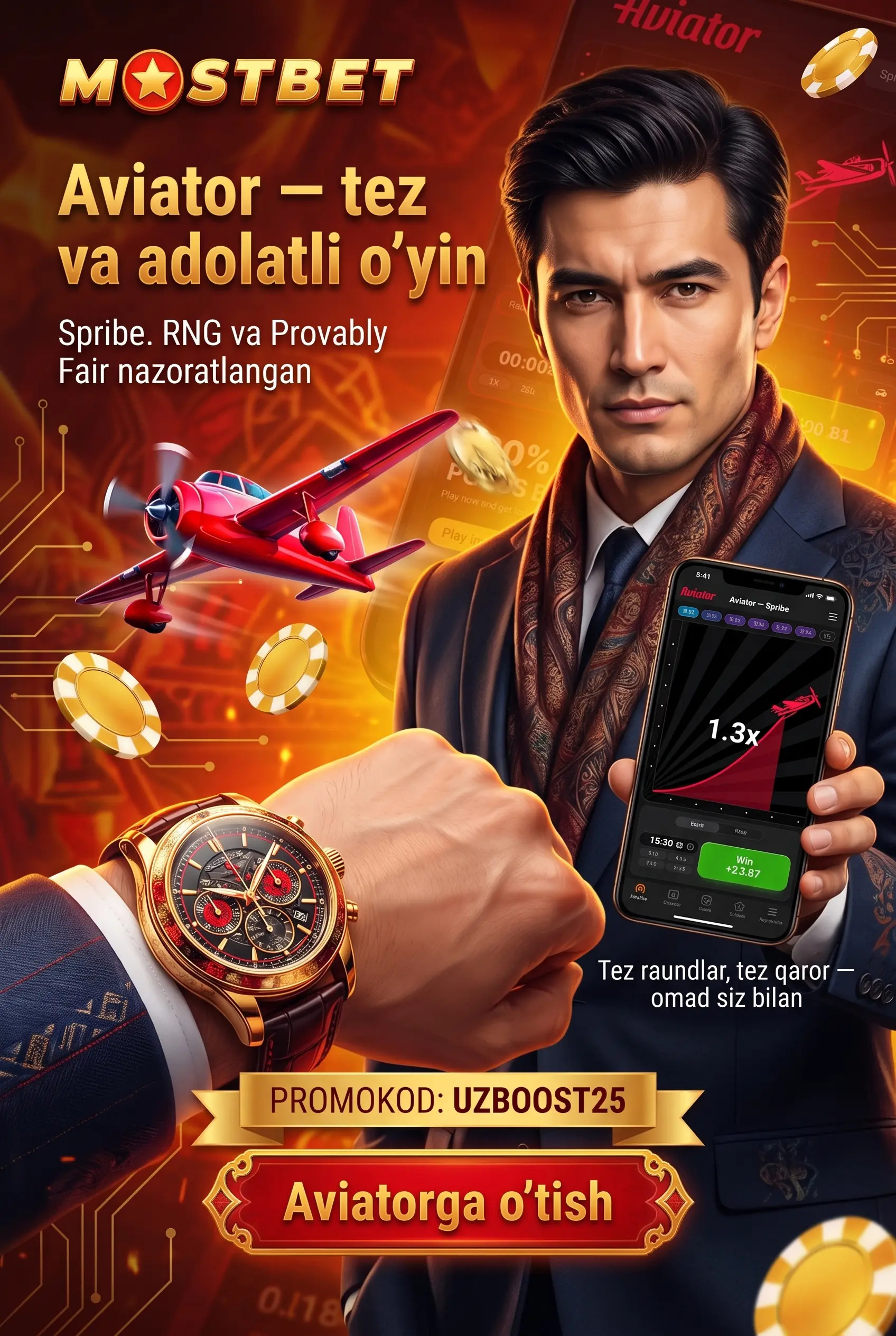 Aviator — Spribe o'yini