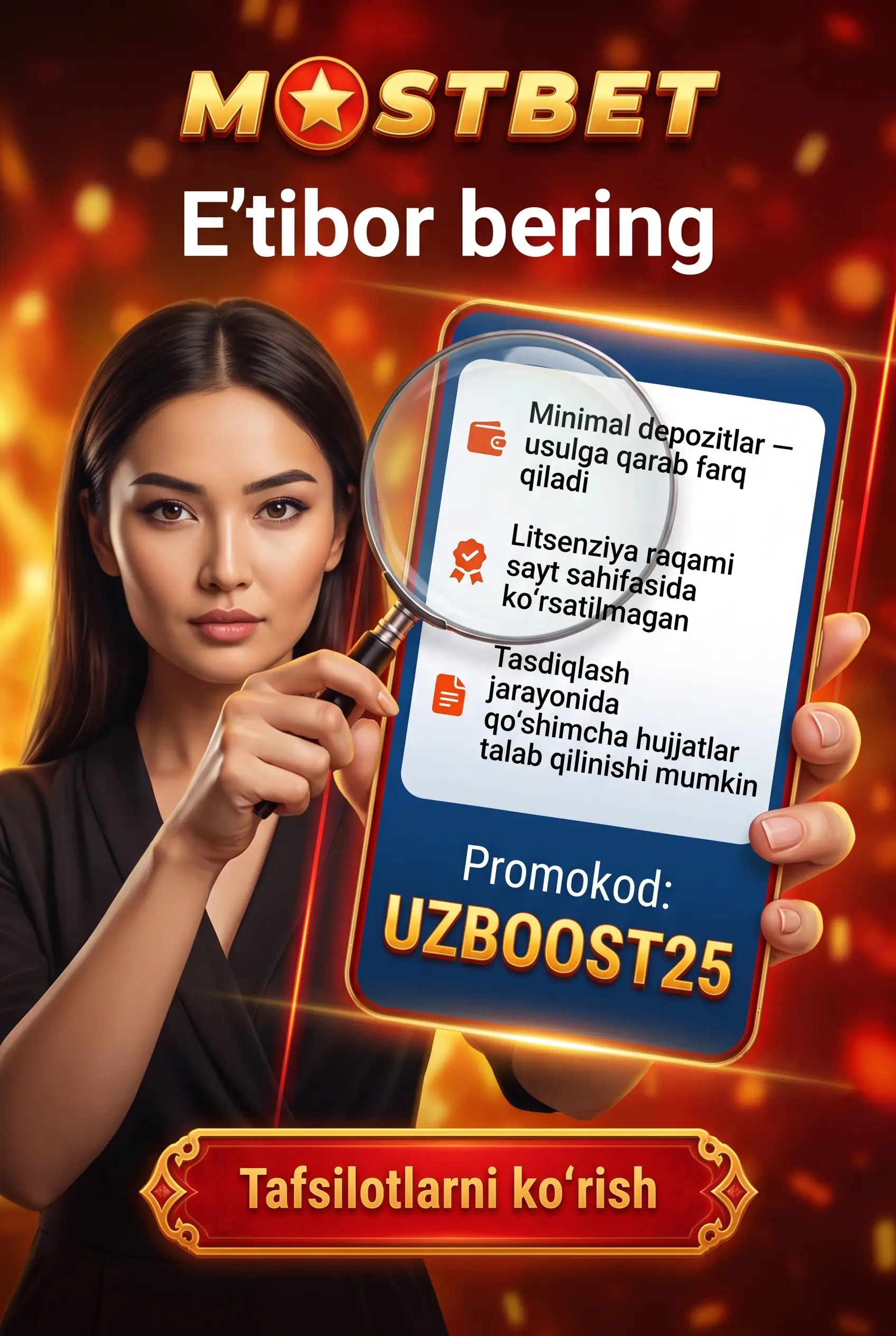 E'tibor berish kerak bo'lgan jihatlar
