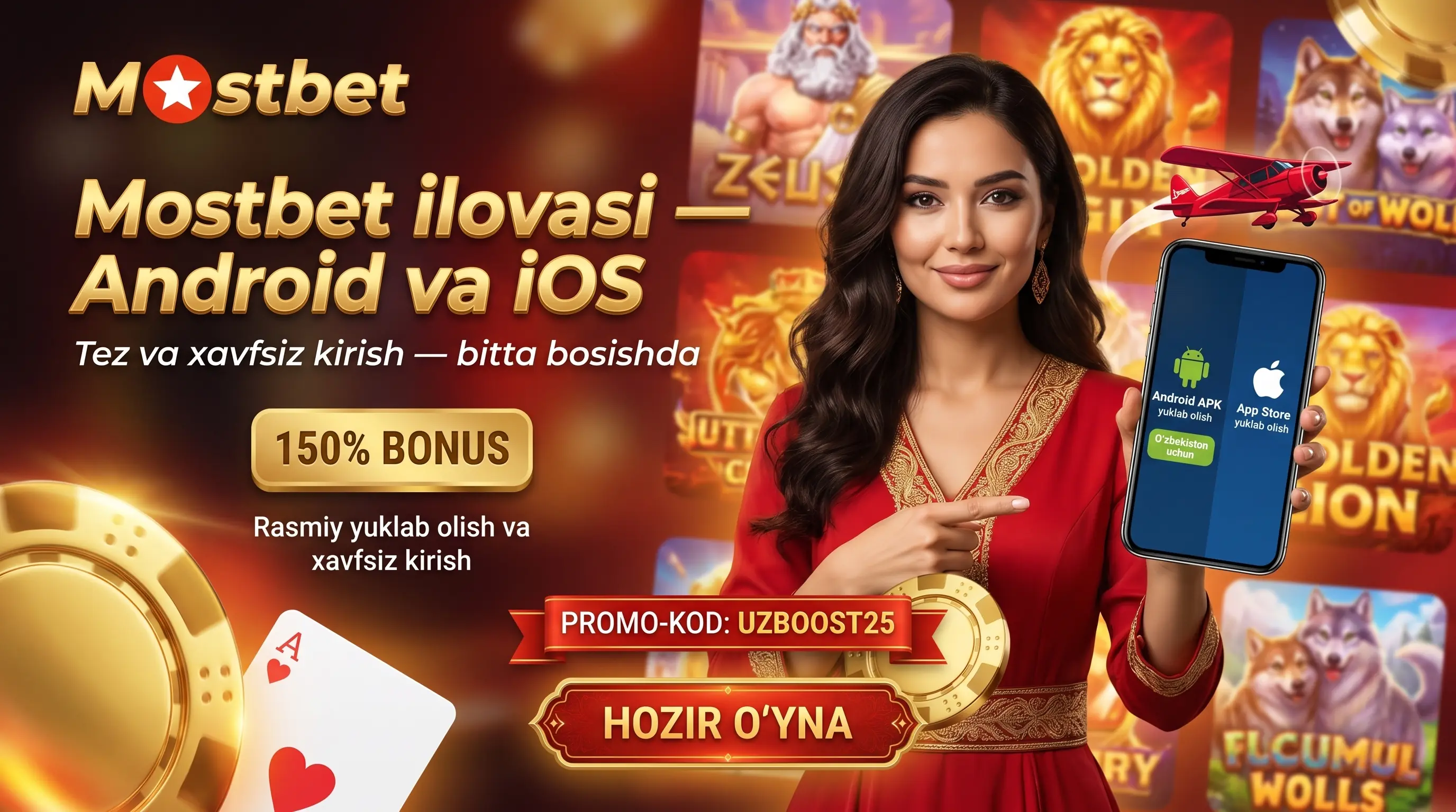 Mostbet ilovasi Android APK va iOS uchun yuklab olish