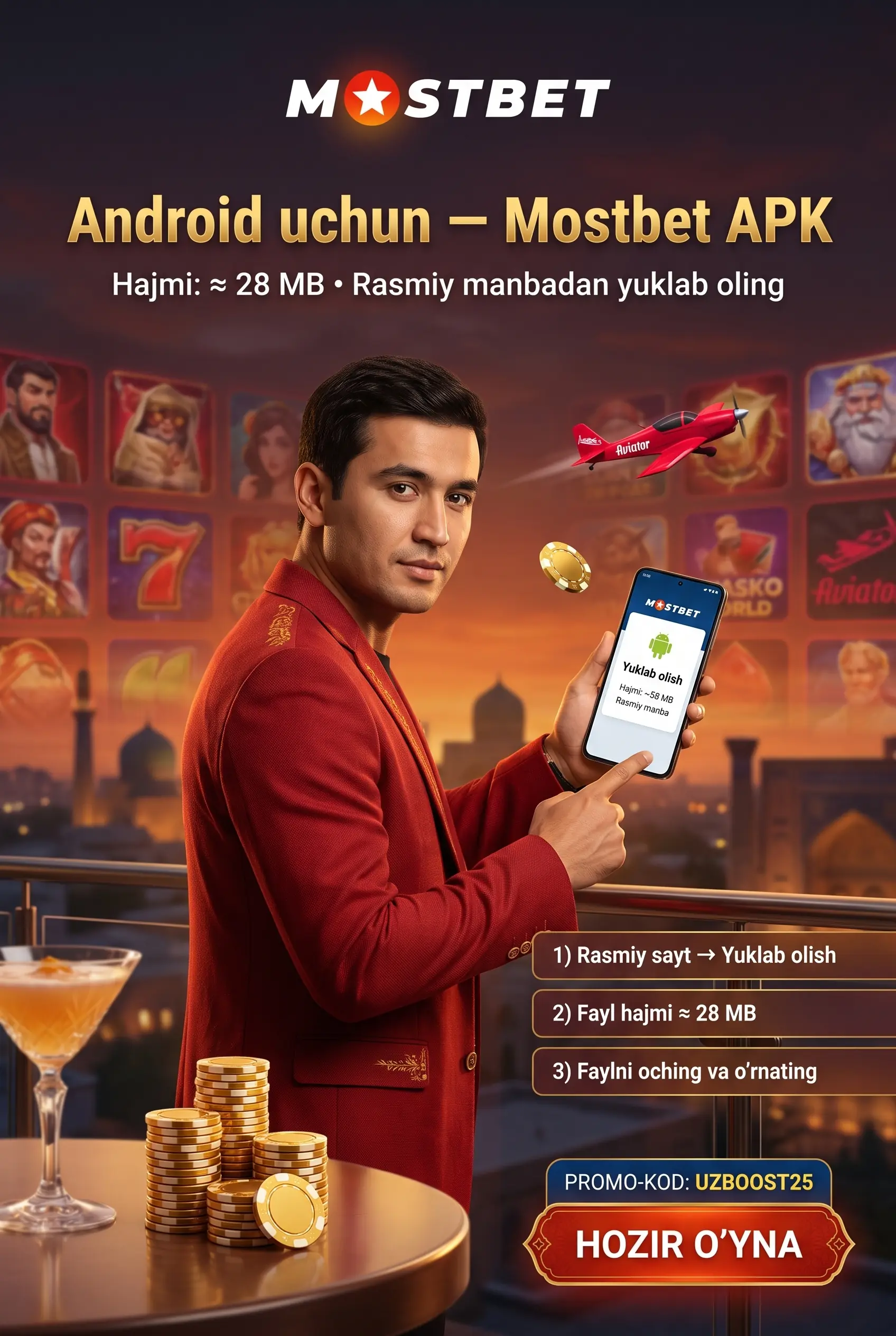 Mostbet APK ni Android uchun yuklab olish