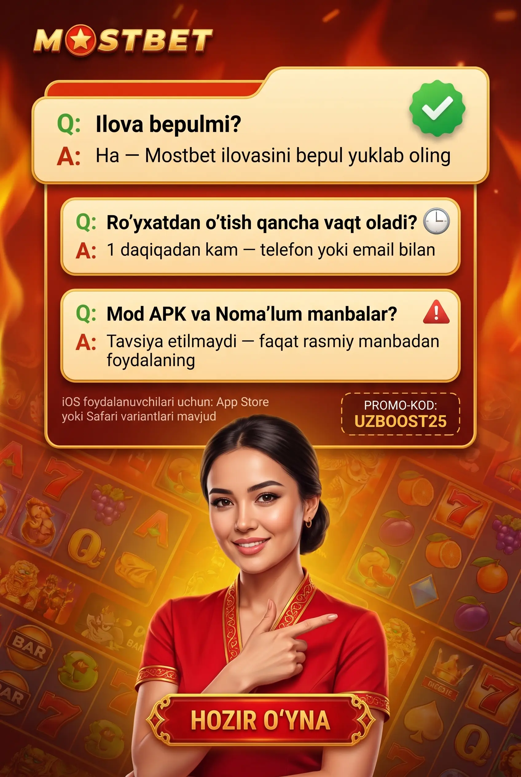 Mostbet ilova bo'yicha savol-javoblar