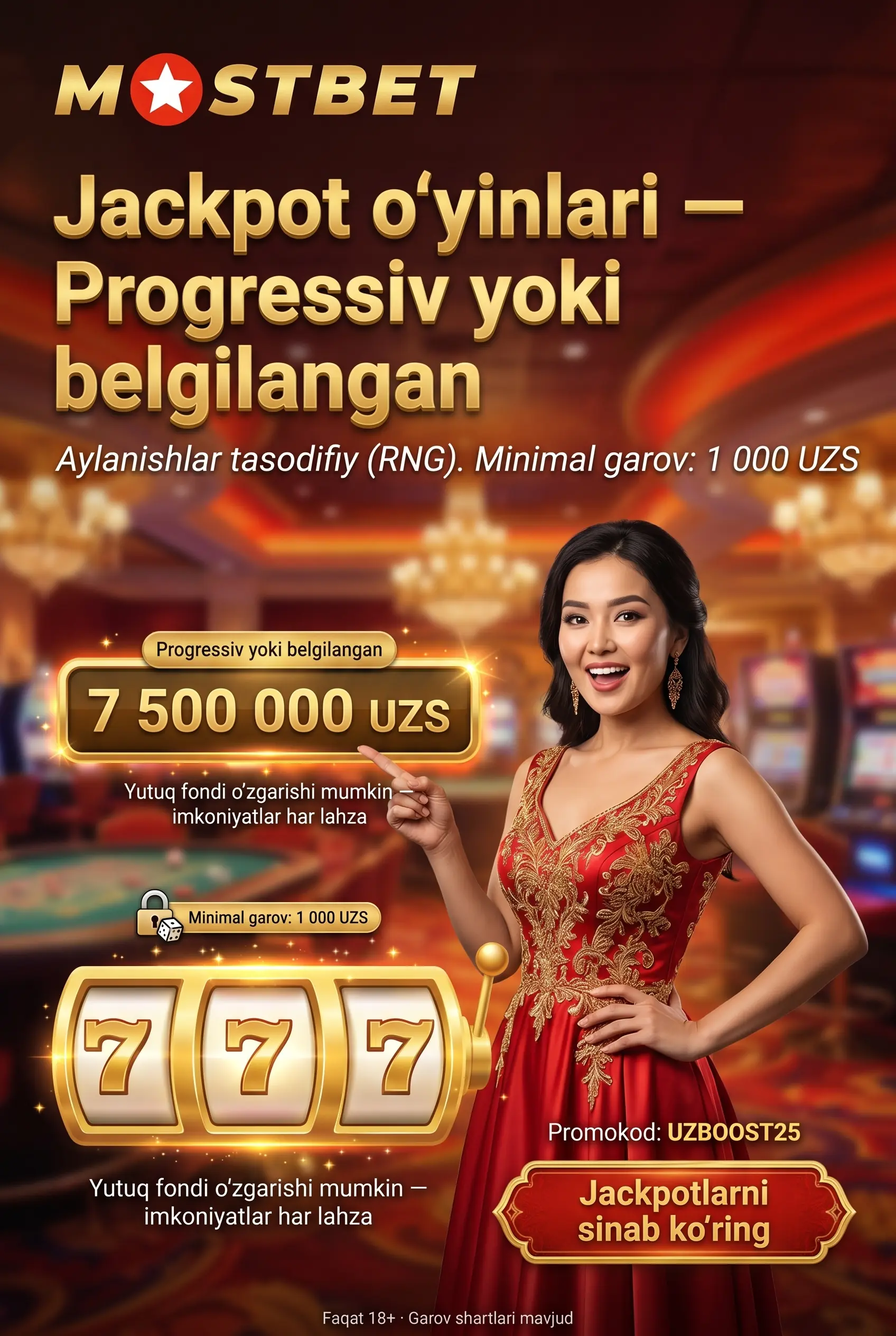 Jackpotli slot o'yinlari