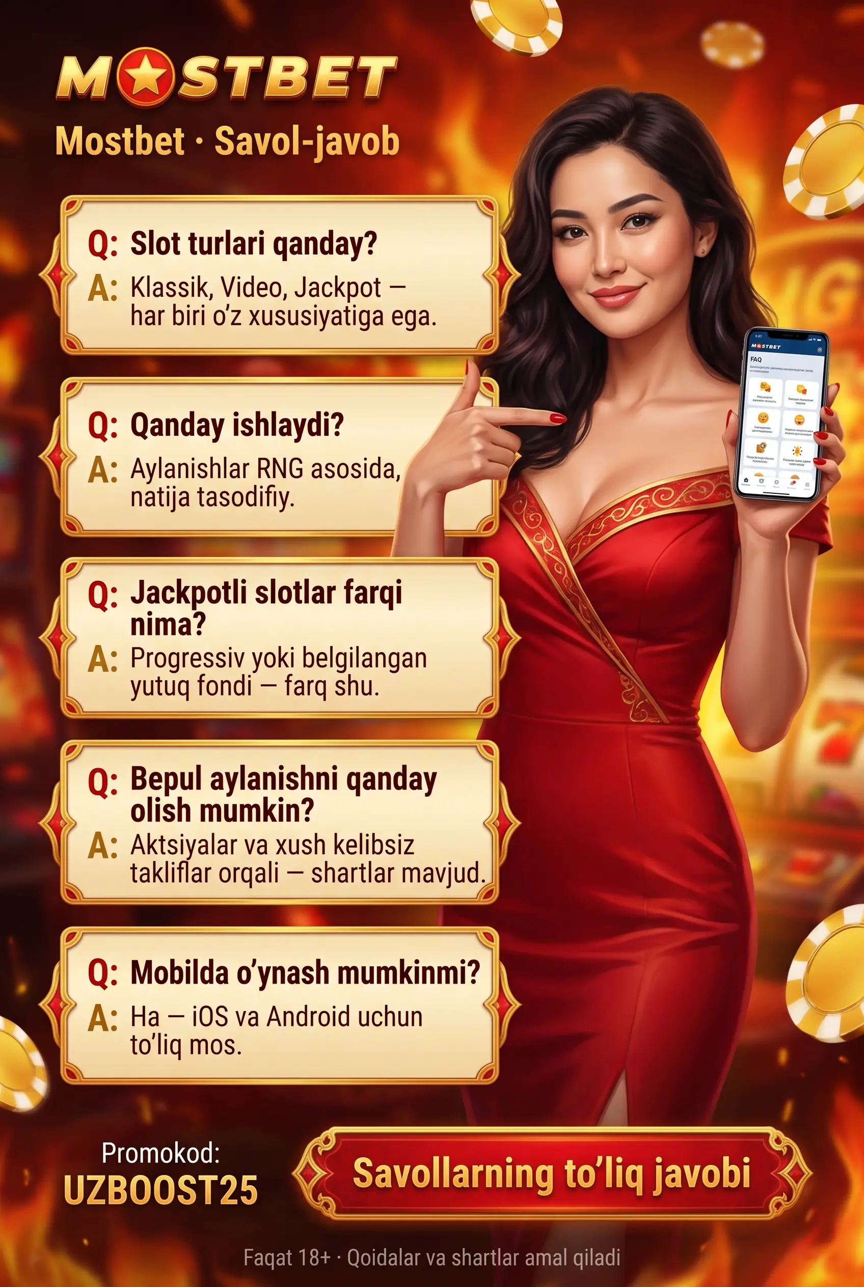 Mostbet slotlari bo'yicha savol-javoblar
