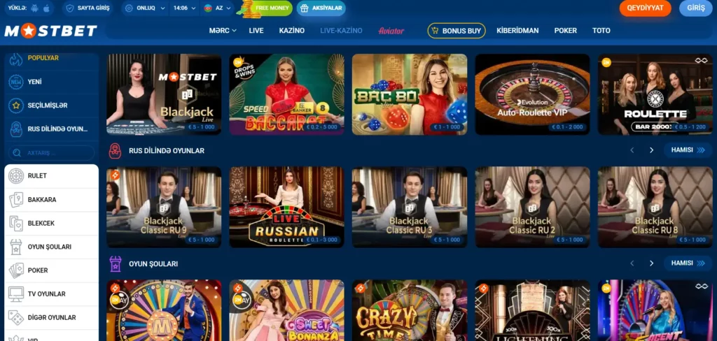 Mostbet UZ casino