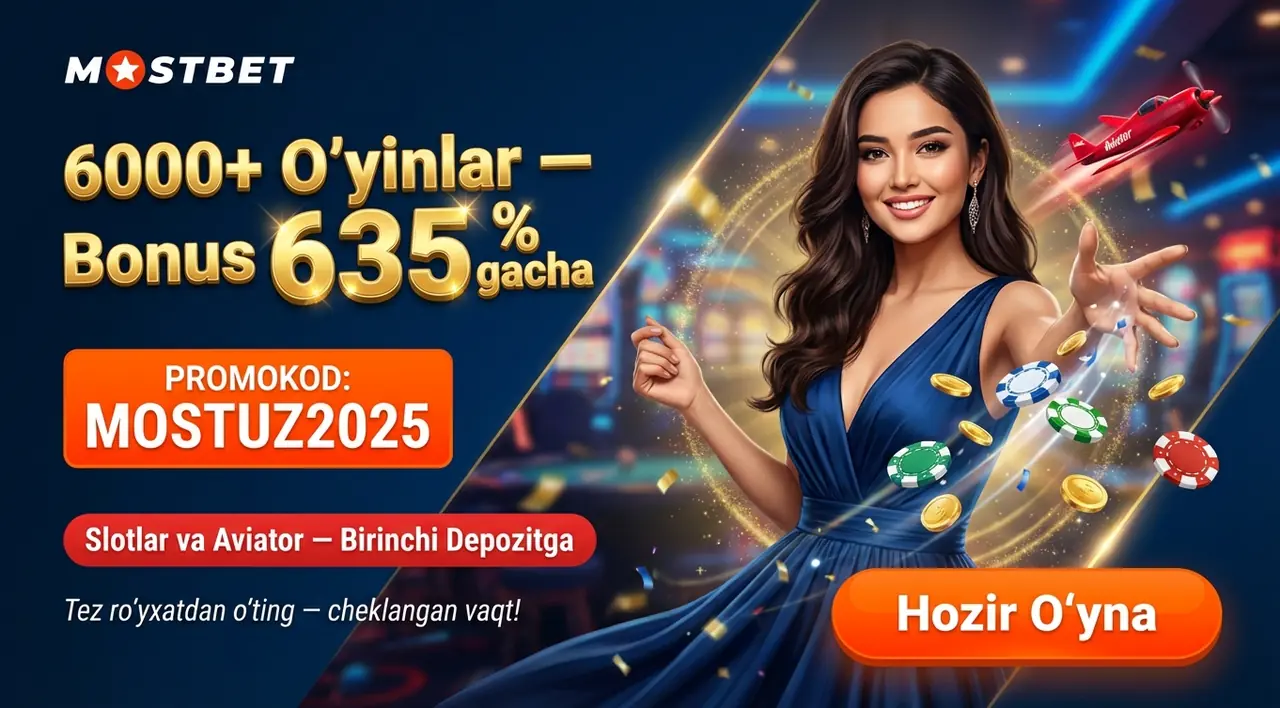 Mostbet Qazino — 6000+ Slot va Aviator O'yini