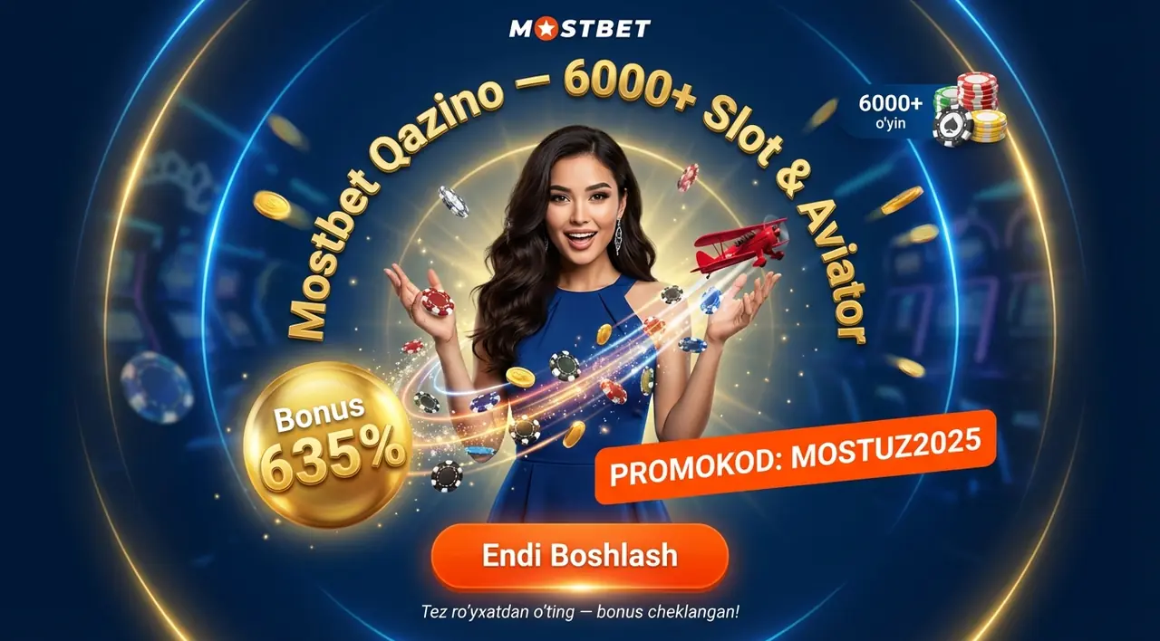 Mostbet Qazino — 6000+ Slot va Aviator O'yini